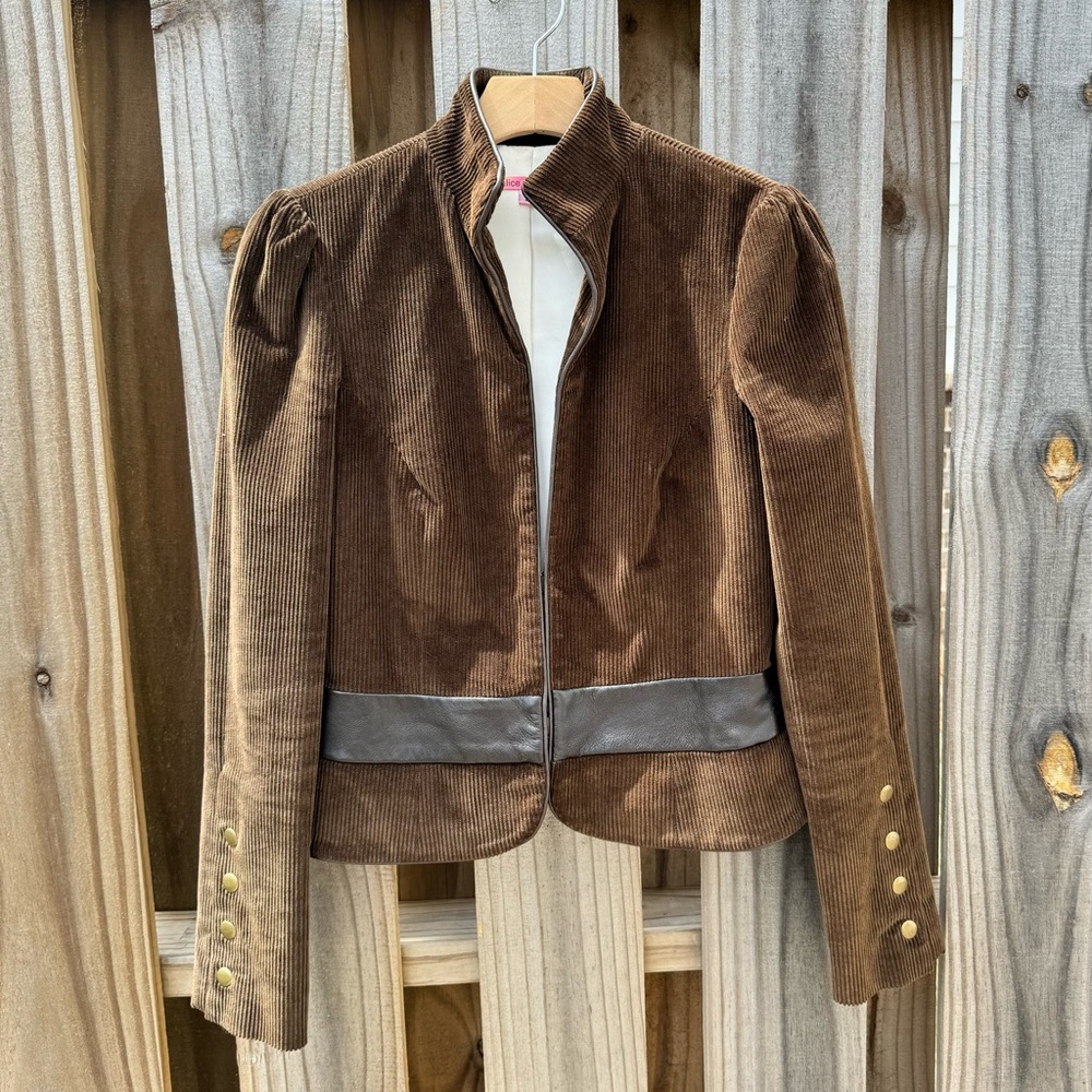 Alice + Olivia Corduroy Blazer/Jacket Size Small